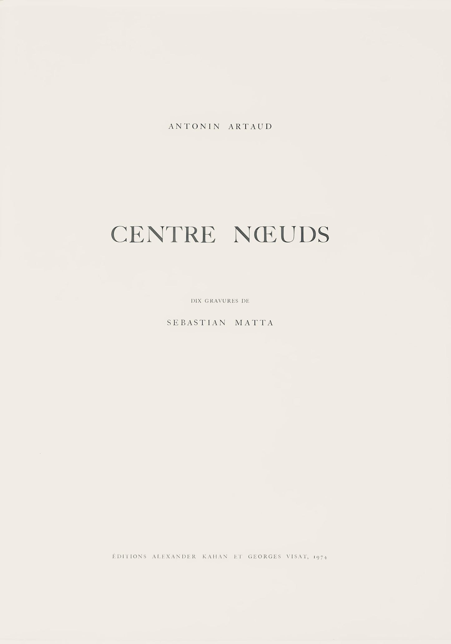 Roberto Matta, Composition (Sabatier 393), Centre Noeuds, Etching