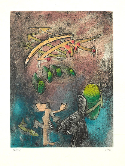 Roberto Matta, Composition (Sabatier 393), Centre Noeuds, Etching