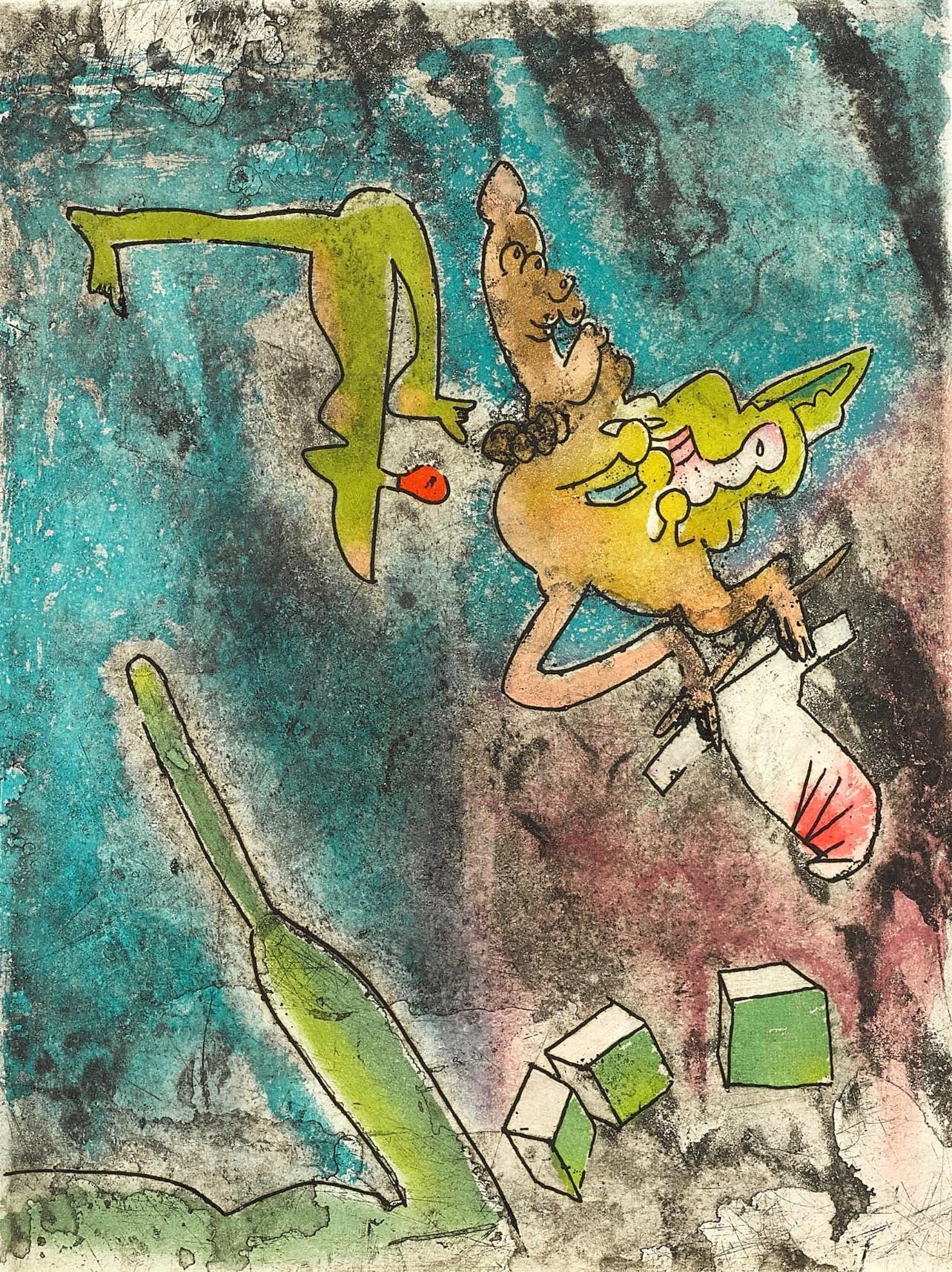 Roberto Matta, Composition (Sabatier 393), Centre Noeuds, Etching
