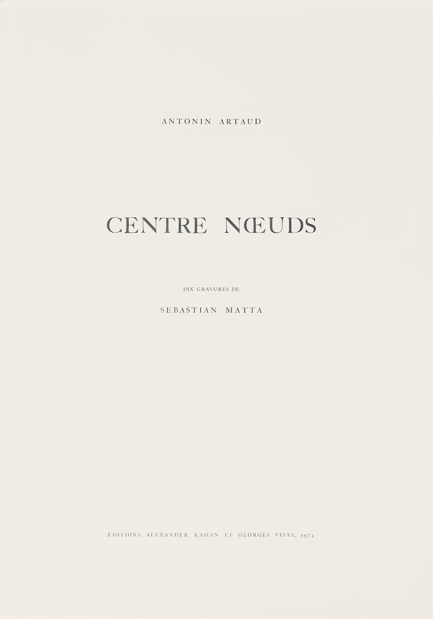 Roberto Matta, Composition (Sabatier 393), Centre Noeuds, Etching