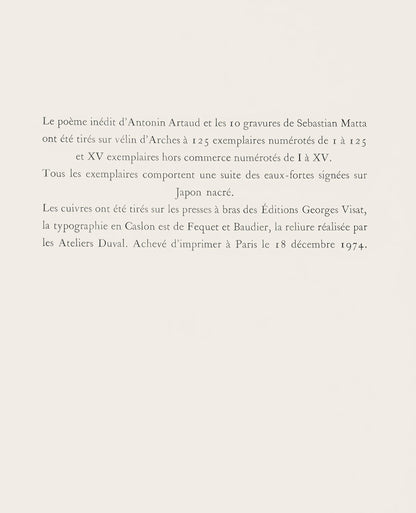 Roberto Matta, Composition (Sabatier 393), Centre Noeuds, Etching