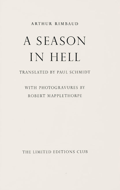 Robert Mapplethorpe, Cross Iv, A Season In Hell, Photogravure