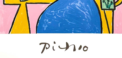 Pablo Picasso, Femme Assise La Robe Bleue, Marina Picasso Collection, Official Lithograph