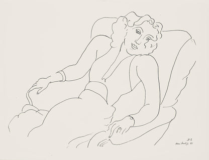 Henri Matisse, Srie B, Var. 2 (Duthuit 9), Henri Matisse, Dessins, Thmes Et Variations, Lithograph