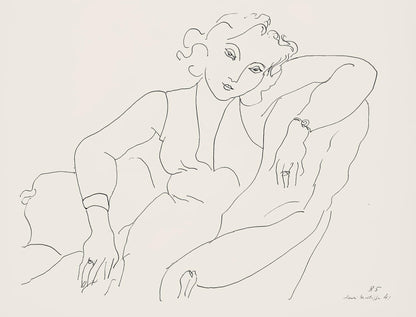 Henri Matisse, Srie B, Var. 5 (Duthuit 9), Henri Matisse, Dessins, Thmes Et Variations, Lithograph