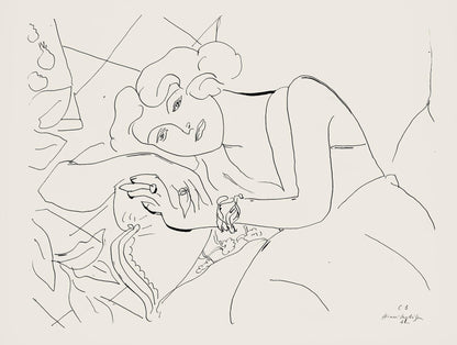 Henri Matisse, Srie C, Var. 3 (Duthuit 9), Henri Matisse, Dessins, Thmes Et Variations, Lithograph