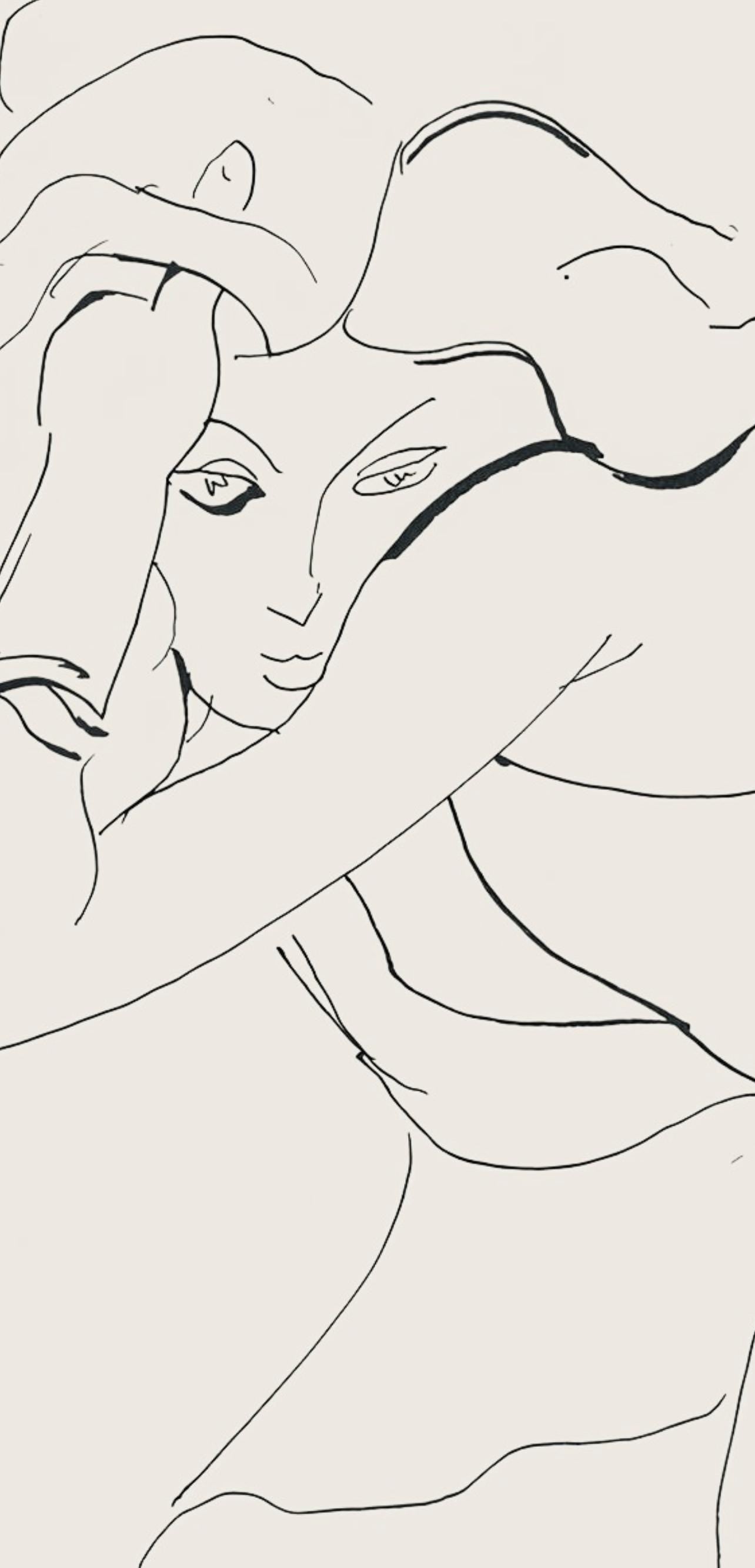 Henri Matisse, Srie C, Var. 8 (Duthuit 9), Henri Matisse, Dessins, Thmes Et Variations, Lithograph