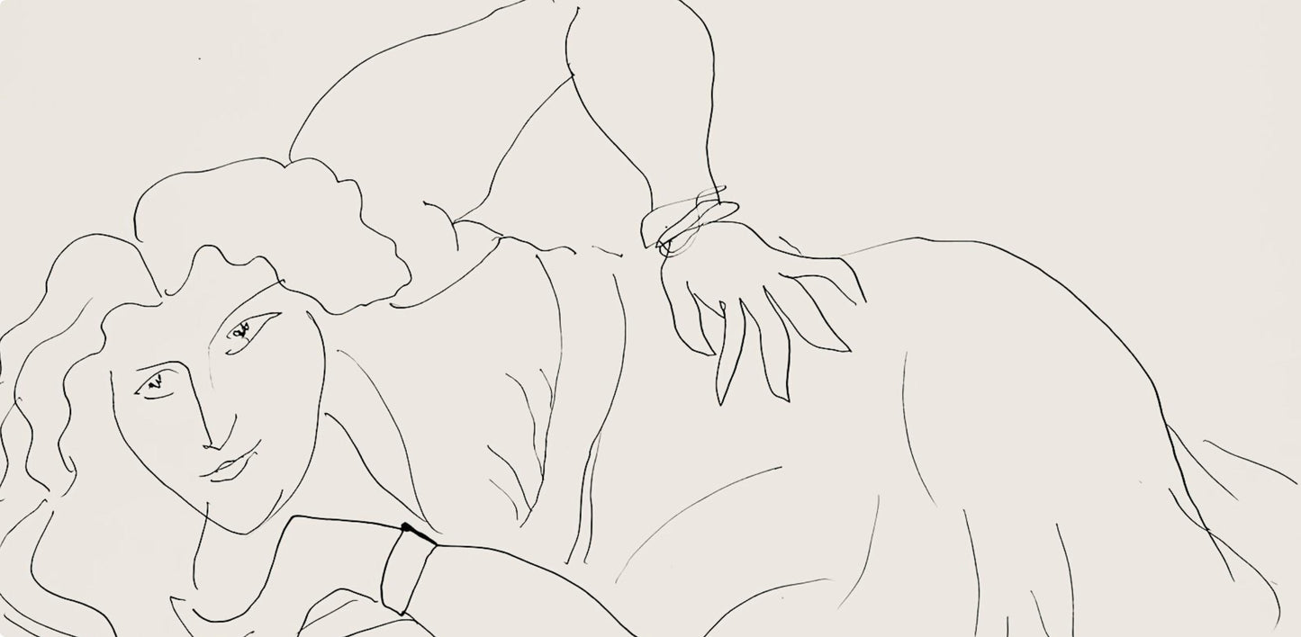 Henri Matisse, Srie D, Var. 2 (Duthuit 9), Henri Matisse, Dessins, Thmes Et Variations, Lithograph