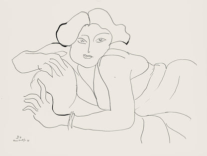 Henri Matisse, Srie D, Var. 4 (Duthuit 9), Henri Matisse, Dessins, Thmes Et Variations, Lithograph