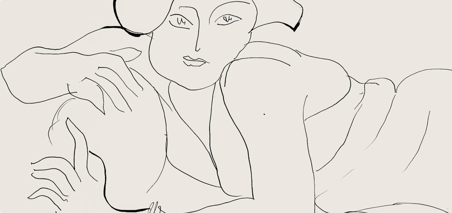 Henri Matisse, Srie D, Var. 4 (Duthuit 9), Henri Matisse, Dessins, Thmes Et Variations, Lithograph