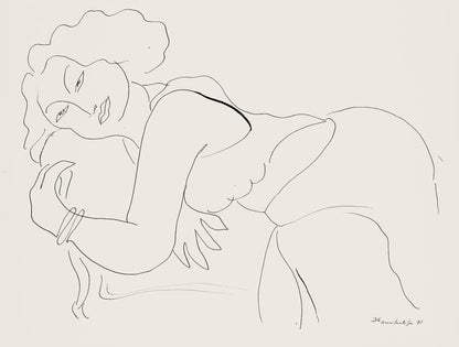 Henri Matisse, Srie D, Var. 6 (Duthuit 9), Henri Matisse, Dessins, Thmes Et Variations, Lithograph