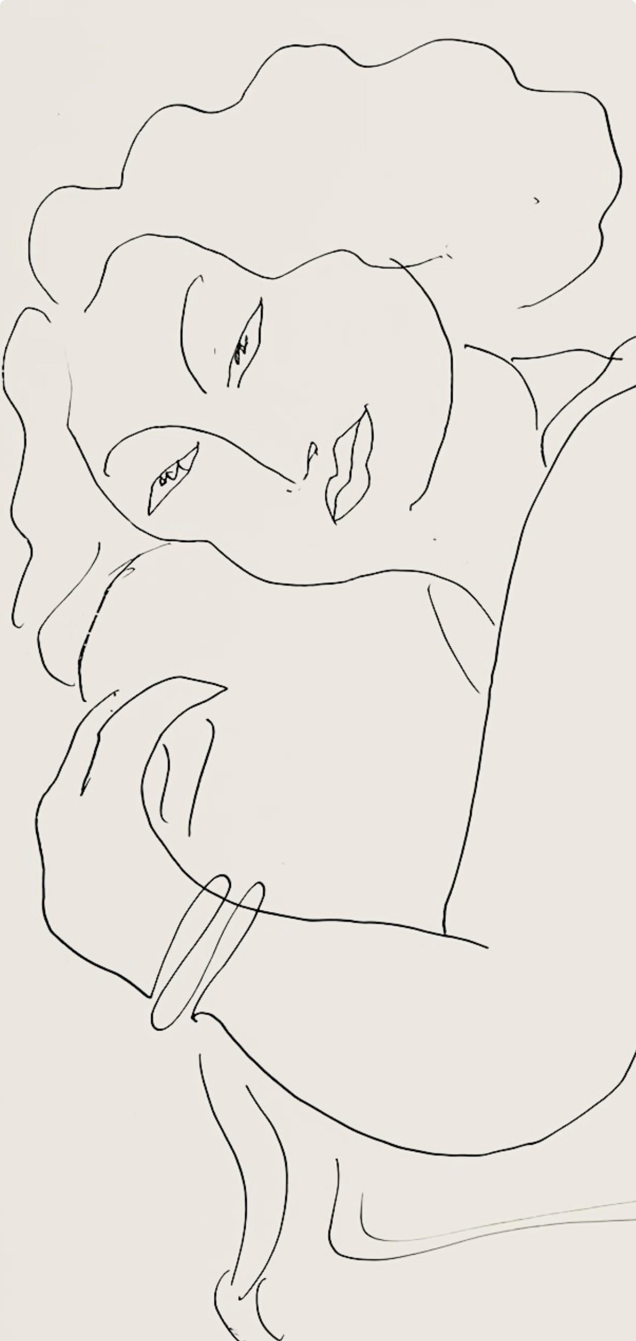 Henri Matisse, Srie D, Var. 6 (Duthuit 9), Henri Matisse, Dessins, Thmes Et Variations, Lithograph