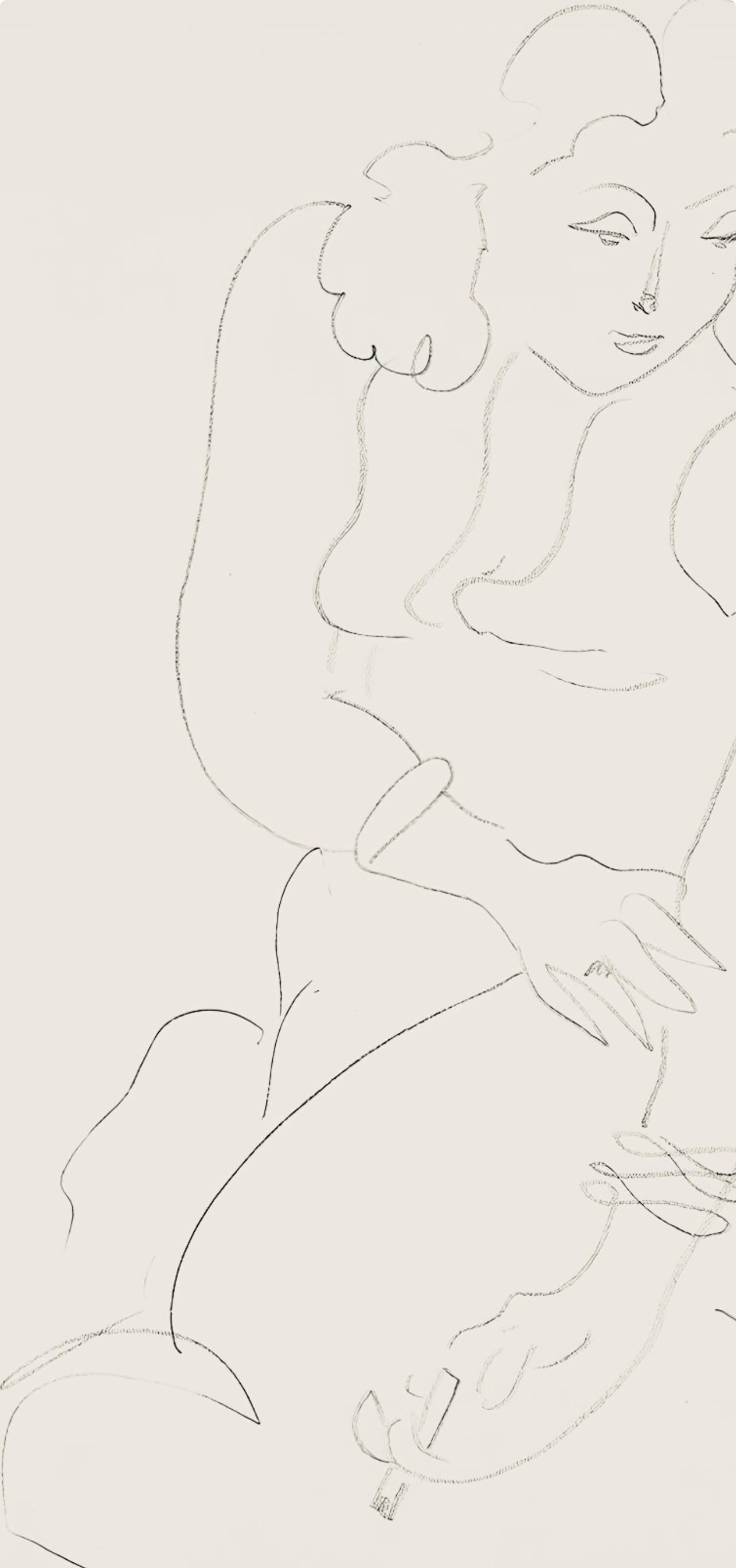 Henri Matisse, Srie E, Var. 2 (Duthuit 9), Henri Matisse, Dessins, Thmes Et Variations, Lithograph