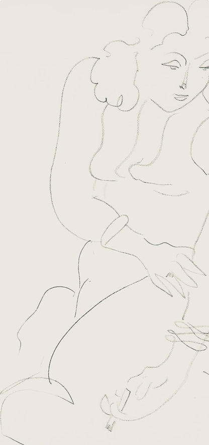 Henri Matisse, Srie E, Var. 2 (Duthuit 9), Henri Matisse, Dessins, Thmes Et Variations, Lithograph