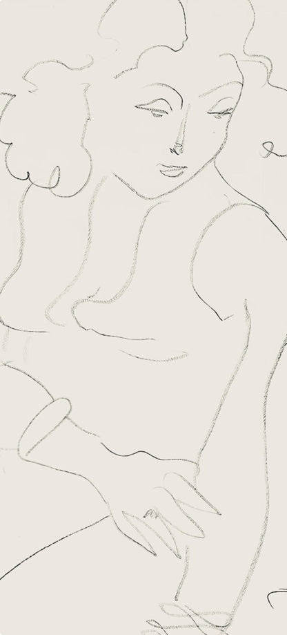 Henri Matisse, Srie E, Var. 2 (Duthuit 9), Henri Matisse, Dessins, Thmes Et Variations, Lithograph