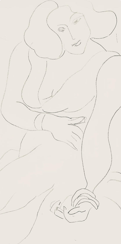 Henri Matisse, Srie E, Var. 4 (Duthuit 9), Henri Matisse, Dessins, Thmes Et Variations, Lithograph