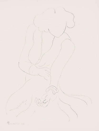 Henri Matisse, Srie E, Var. 3 (Duthuit 9), Henri Matisse, Dessins, Thmes Et Variations, Lithograph