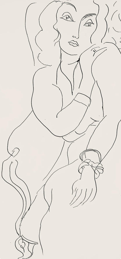 Henri Matisse, Srie E, Var. 9 (Duthuit 9), Henri Matisse, Dessins, Thmes Et Variations, Lithograph