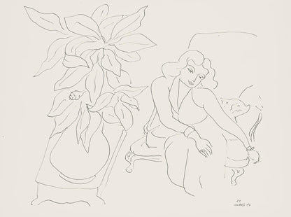 Henri Matisse, Srie E, Var. 11 (Duthuit 9), Henri Matisse, Dessins, Thmes Et Variations, Lithograph