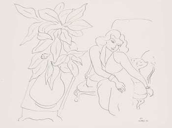 Henri Matisse, Srie E, Var. 11 (Duthuit 9), Henri Matisse, Dessins, Thmes Et Variations, Lithograph