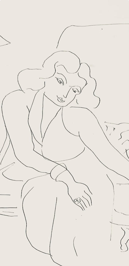 Henri Matisse, Srie E, Var. 11 (Duthuit 9), Henri Matisse, Dessins, Thmes Et Variations, Lithograph