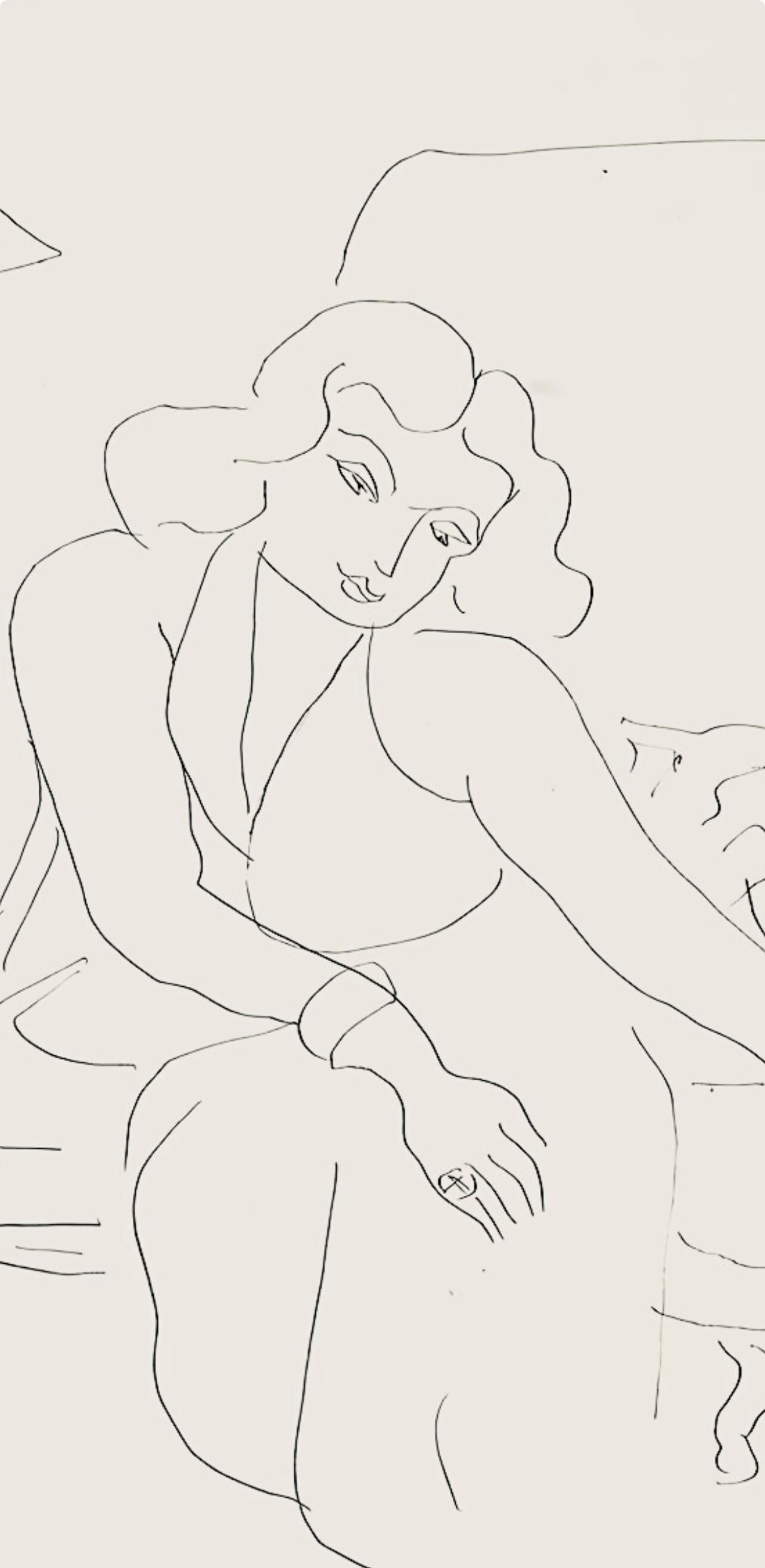 Henri Matisse, Srie E, Var. 11 (Duthuit 9), Henri Matisse, Dessins, Thmes Et Variations, Lithograph