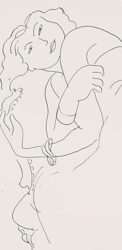 Henri Matisse, Srie F, Var. 2 (Duthuit 9), Henri Matisse, Dessins, Thmes Et Variations, Lithograph