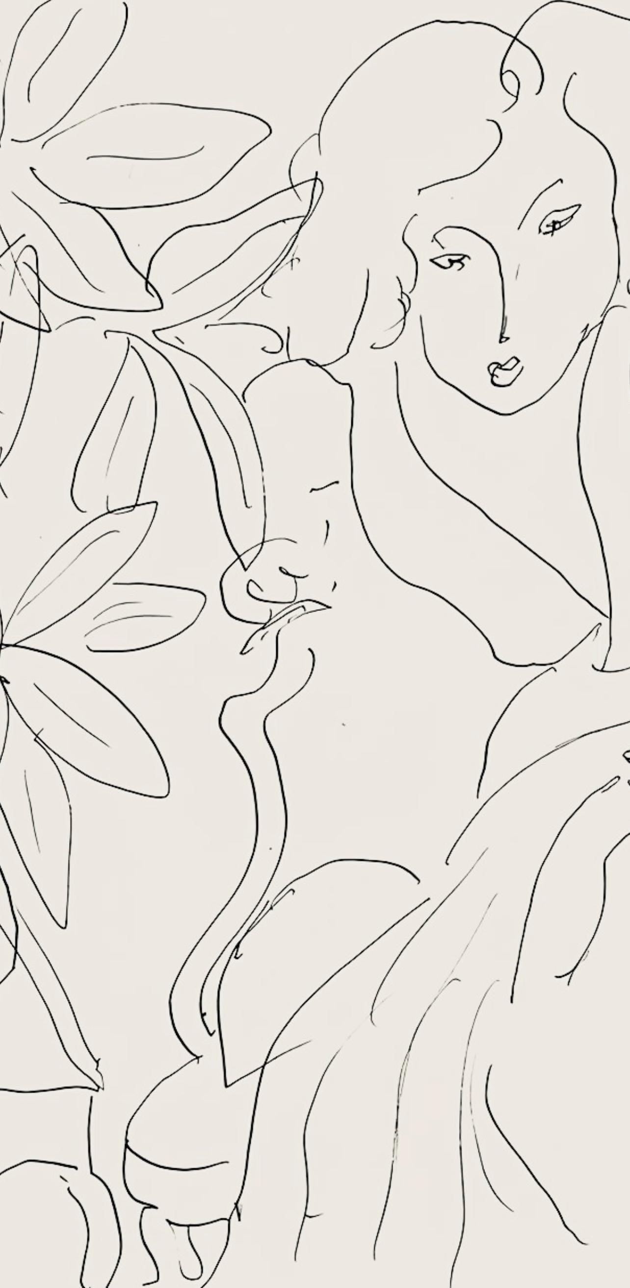 Henri Matisse, Srie E, Var. 12 (Duthuit 9), Henri Matisse, Dessins, Thmes Et Variations, Lithograph