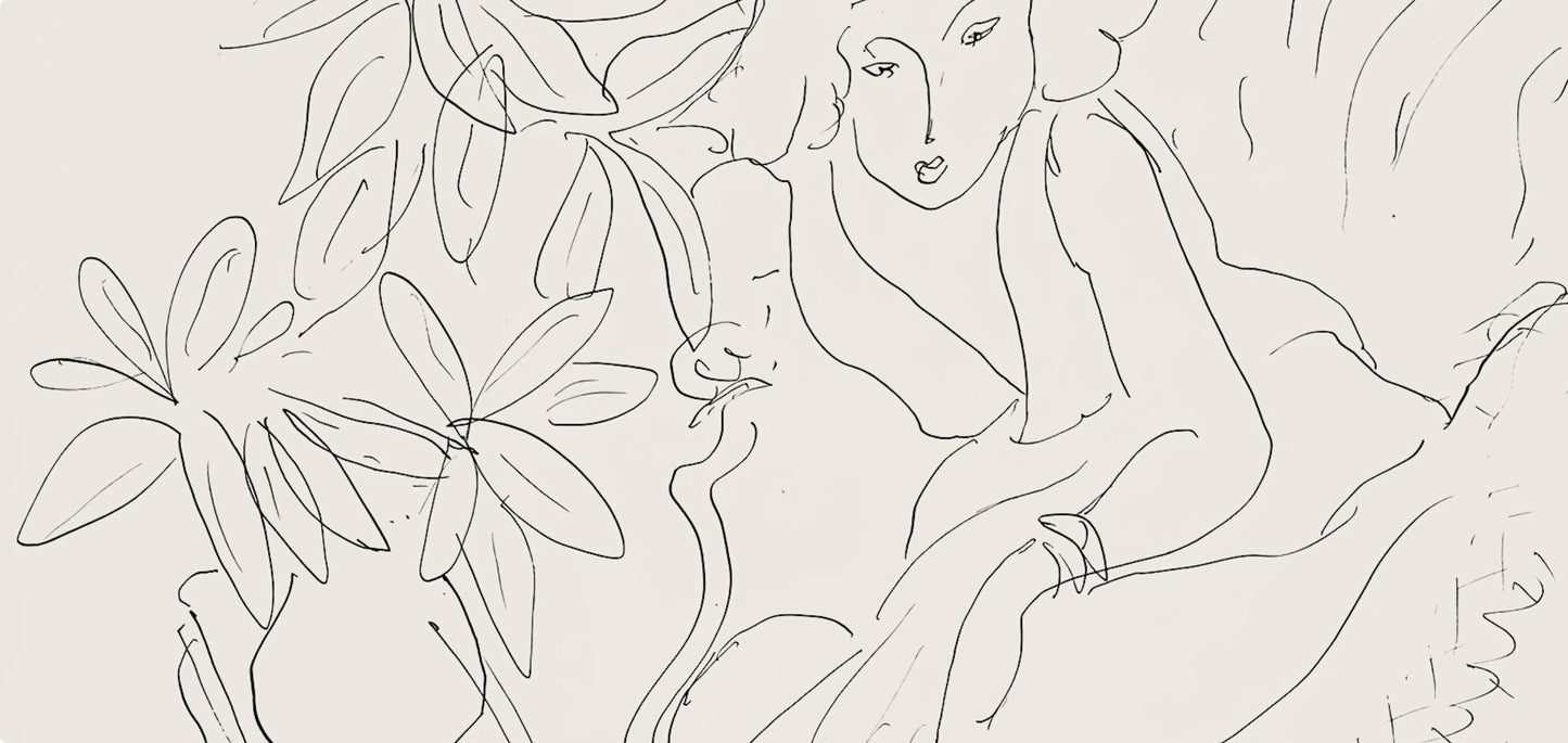 Henri Matisse, Srie E, Var. 12 (Duthuit 9), Henri Matisse, Dessins, Thmes Et Variations, Lithograph