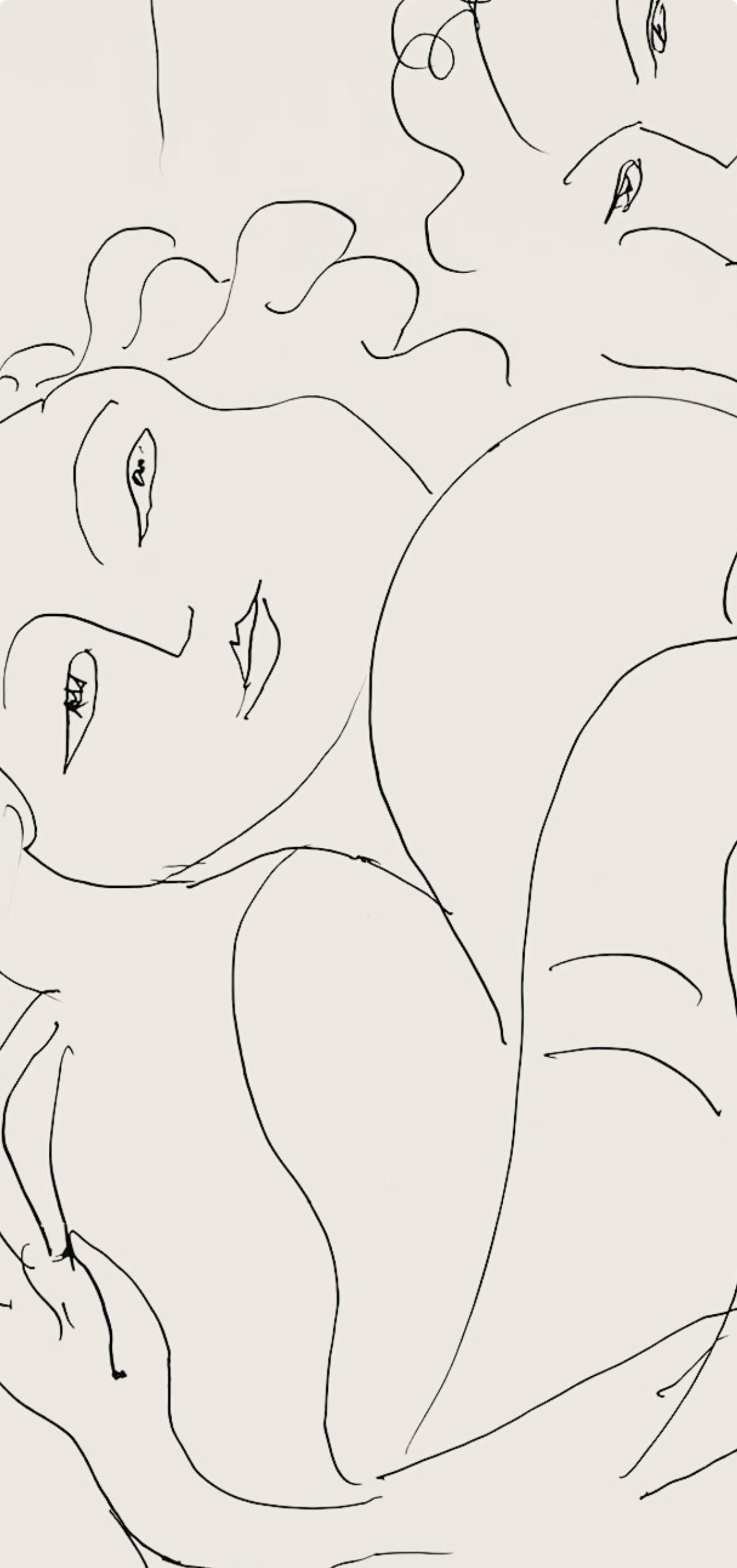 Henri Matisse, Srie F, Var. 5 (Duthuit 9), Henri Matisse, Dessins, Thmes Et Variations, Lithograph