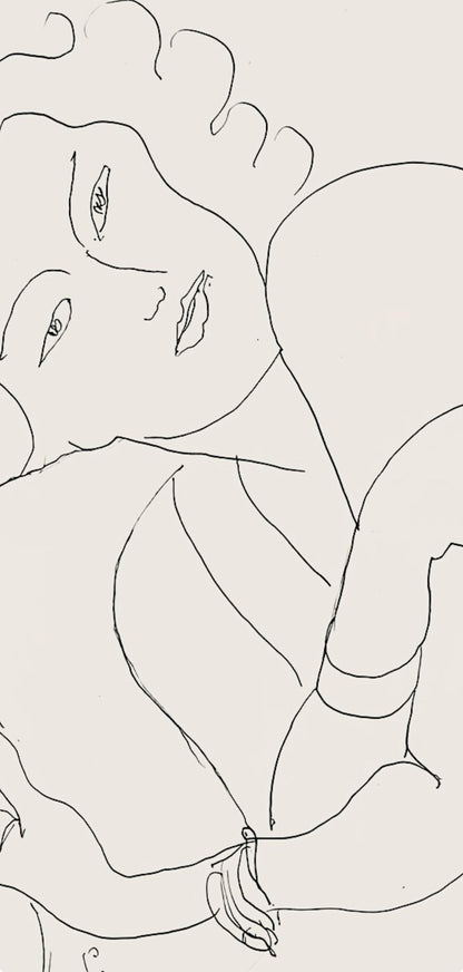 Henri Matisse, Srie F, Var. 3 (Duthuit 9), Henri Matisse, Dessins, Thmes Et Variations, Lithograph