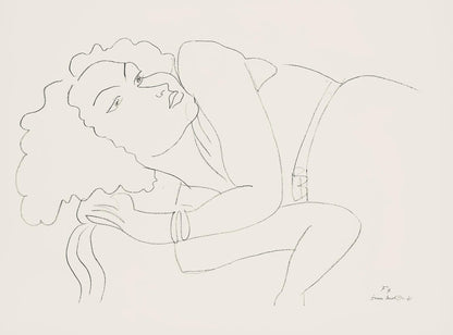 Henri Matisse, Srie F, Var. 7 (Duthuit 9), Henri Matisse, Dessins, Thmes Et Variations, Lithograph