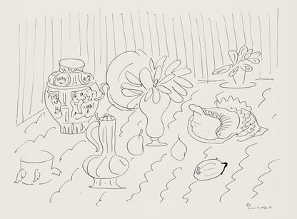 Henri Matisse, Srie G, Var. 1 (Duthuit 9), Henri Matisse, Dessins, Thmes Et Variations, Lithograph