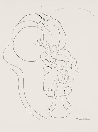 Henri Matisse, Srie H, Var. 6 (Duthuit 9), Henri Matisse, Dessins, Thmes Et Variations, Lithograph
