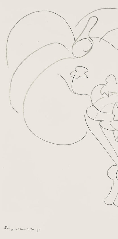 Henri Matisse, Srie H, Var. 10 (Duthuit 9), Henri Matisse, Dessins, Thmes Et Variations, Lithograph