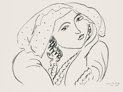 Henri Matisse, Srie I, Var. 5 (Duthuit 9), Henri Matisse, Dessins, Thmes Et Variations, Lithograph