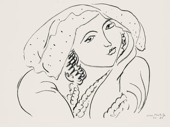 Henri Matisse, Srie I, Var. 5 (Duthuit 9), Henri Matisse, Dessins, Thmes Et Variations, Lithograph