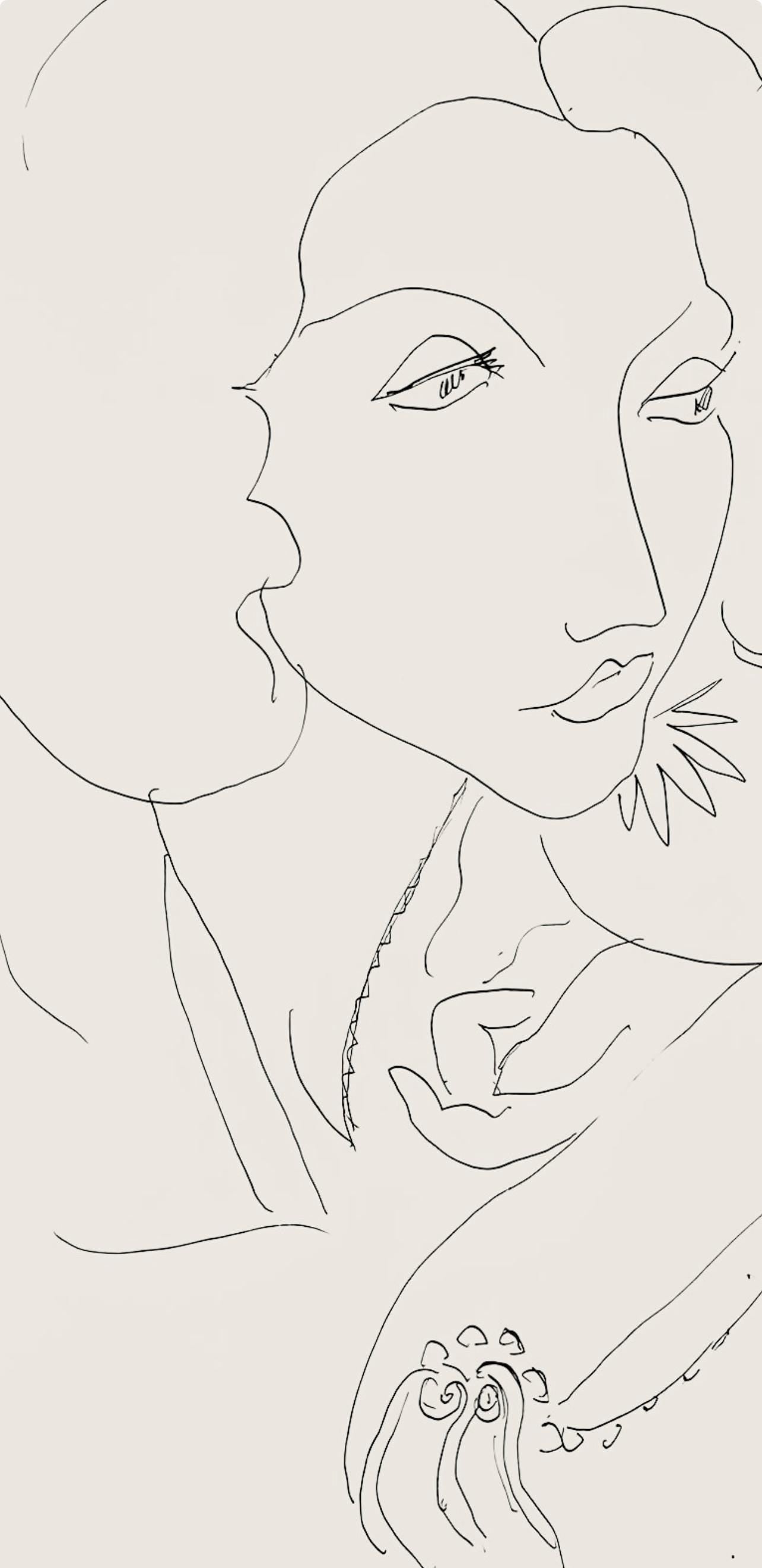 Henri Matisse, Srie I, Var. 15 (Duthuit 9), Henri Matisse, Dessins, Thmes Et Variations, Lithograph