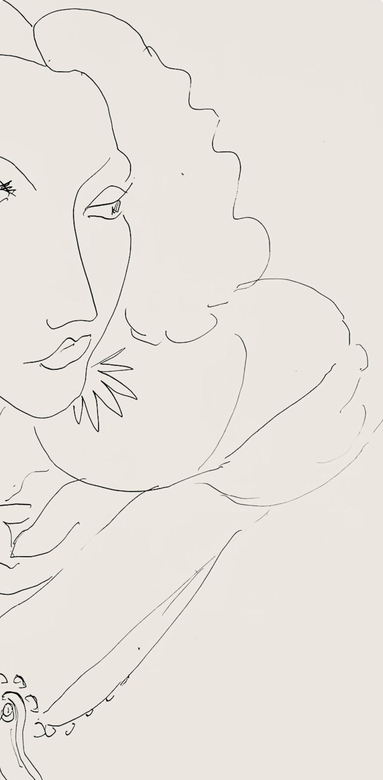 Henri Matisse, Srie I, Var. 15 (Duthuit 9), Henri Matisse, Dessins, Thmes Et Variations, Lithograph