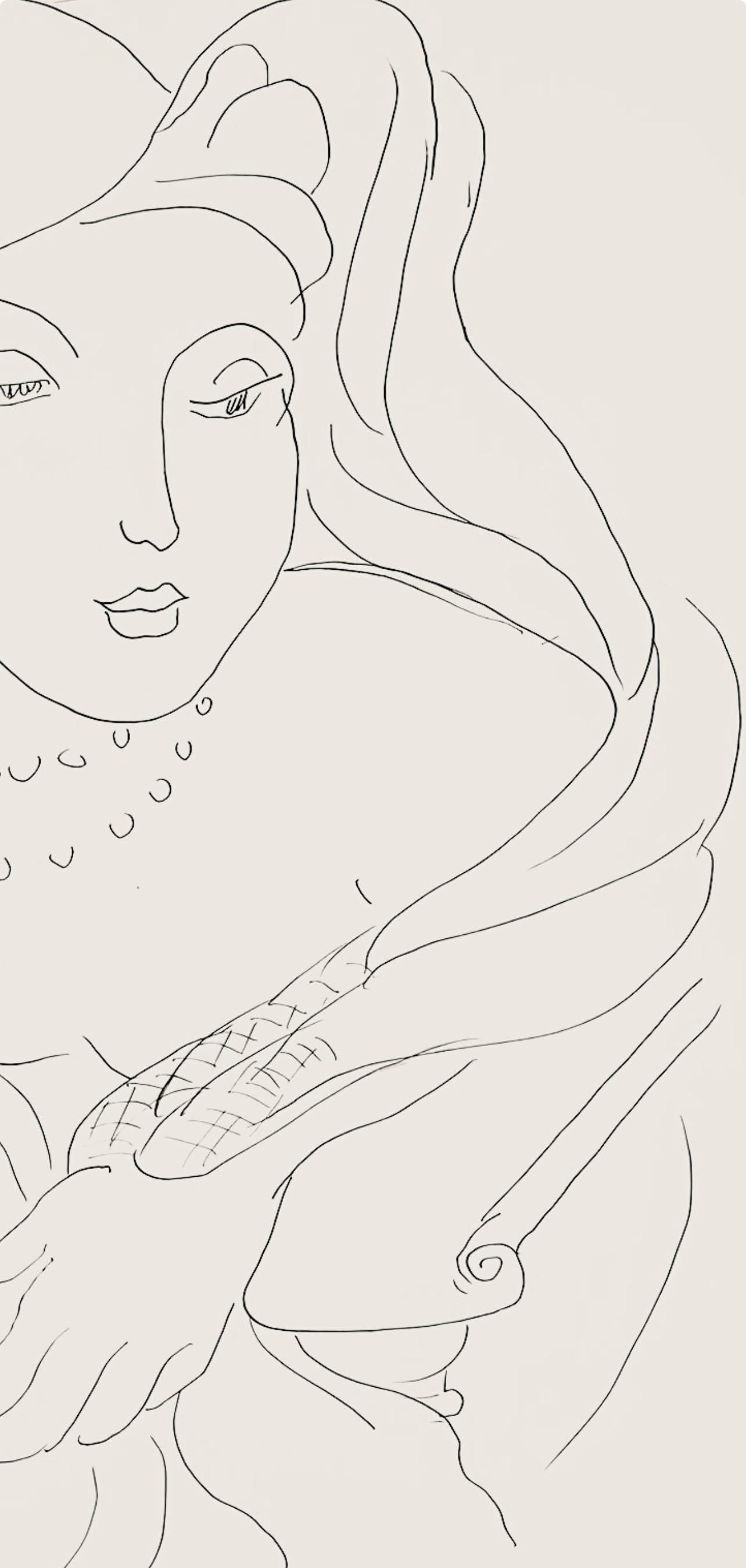 Henri Matisse, Srie K, Var. 3 (Duthuit 9), Henri Matisse, Dessins, Thmes Et Variations, Lithograph