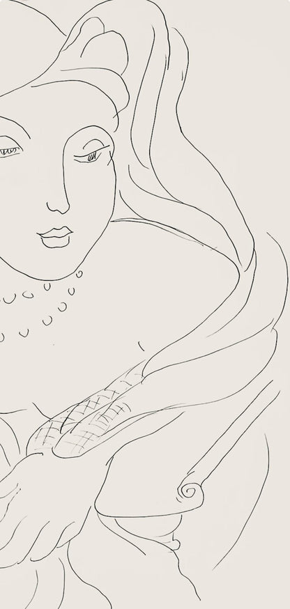 Henri Matisse, Srie K, Var. 3 (Duthuit 9), Henri Matisse, Dessins, Thmes Et Variations, Lithograph