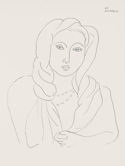 Henri Matisse, Srie K, Var. 2 (Duthuit 9), Henri Matisse, Dessins, Thmes Et Variations, Lithograph