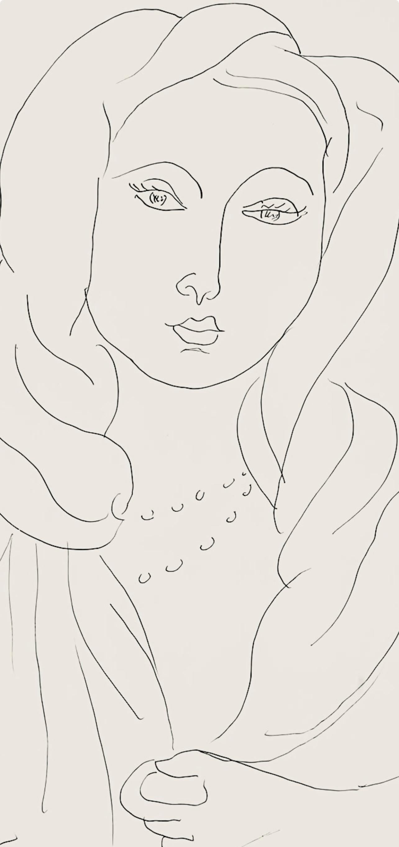 Henri Matisse, Srie K, Var. 2 (Duthuit 9), Henri Matisse, Dessins, Thmes Et Variations, Lithograph