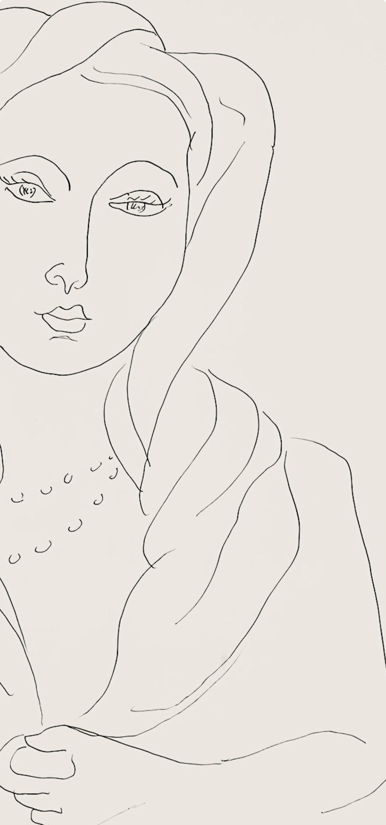 Henri Matisse, Srie K, Var. 2 (Duthuit 9), Henri Matisse, Dessins, Thmes Et Variations, Lithograph