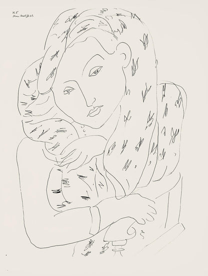 Henri Matisse, Srie K, Var. 5 (Duthuit 9), Henri Matisse, Dessins, Thmes Et Variations, Lithograph