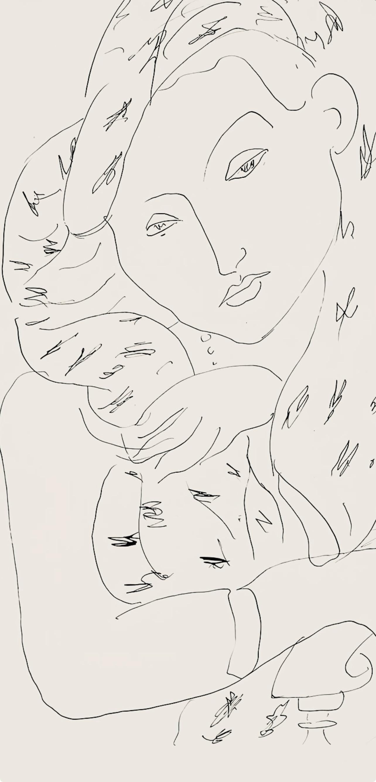 Henri Matisse, Srie K, Var. 5 (Duthuit 9), Henri Matisse, Dessins, Thmes Et Variations, Lithograph