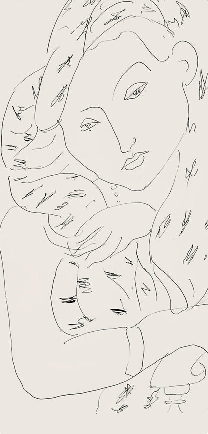 Henri Matisse, Srie K, Var. 5 (Duthuit 9), Henri Matisse, Dessins, Thmes Et Variations, Lithograph