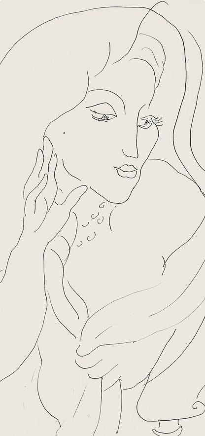 Henri Matisse, Srie K, Var. 4 (Duthuit 9), Henri Matisse, Dessins, Thmes Et Variations, Lithograph