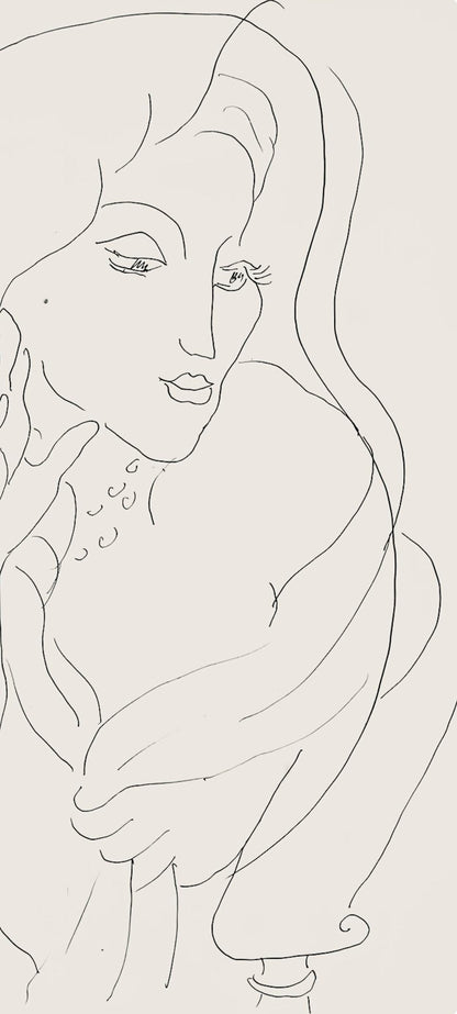 Henri Matisse, Srie K, Var. 4 (Duthuit 9), Henri Matisse, Dessins, Thmes Et Variations, Lithograph