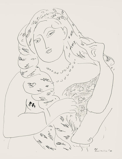 Henri Matisse, Srie K, Var. 6 (Duthuit 9), Henri Matisse, Dessins, Thmes Et Variations, Lithograph
